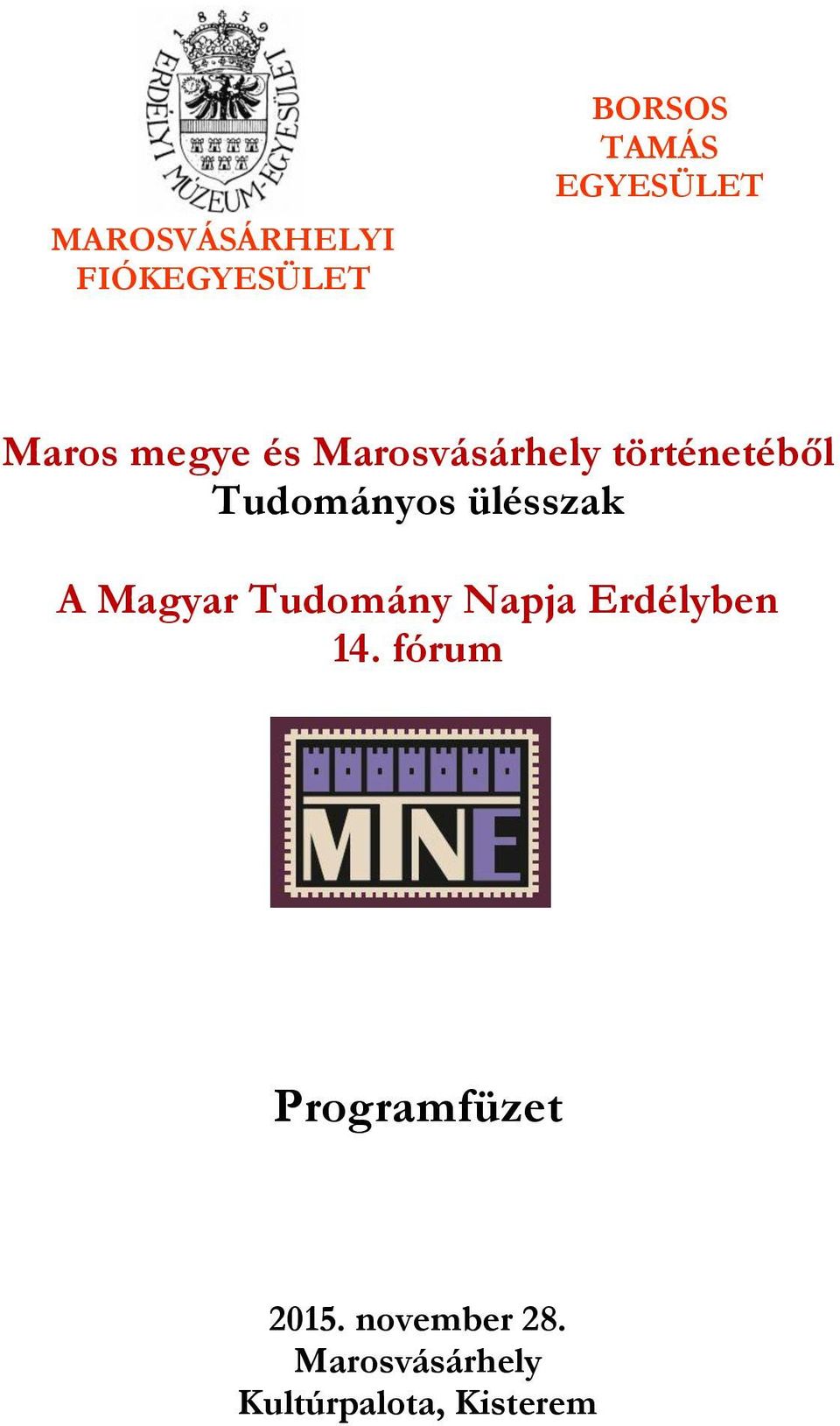 ülésszak A Magyar Tudomány Napja Erdélyben 14.