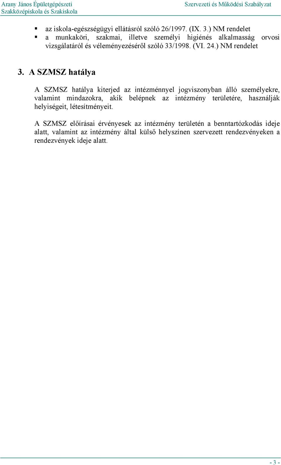 ) NM rendelet 3.