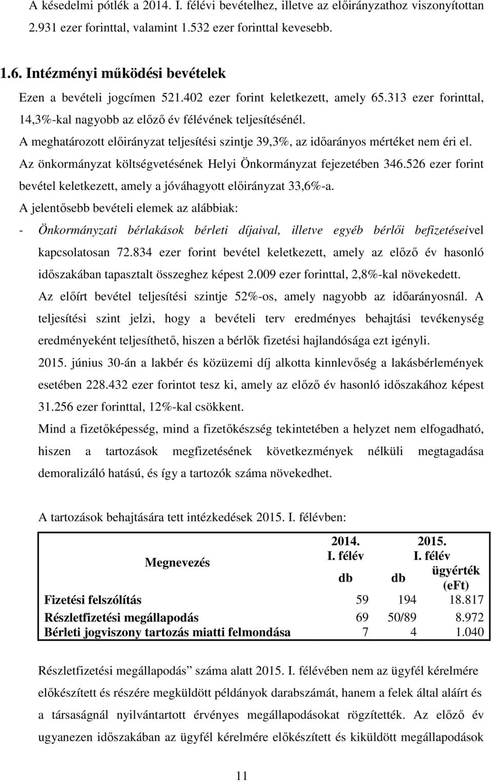 A meghatározott teljesítési szintje 39,3%, az időarányos mértéket nem éri el. Az önkormányzat költségvetésének Helyi Önkormányzat fejezetében 346.