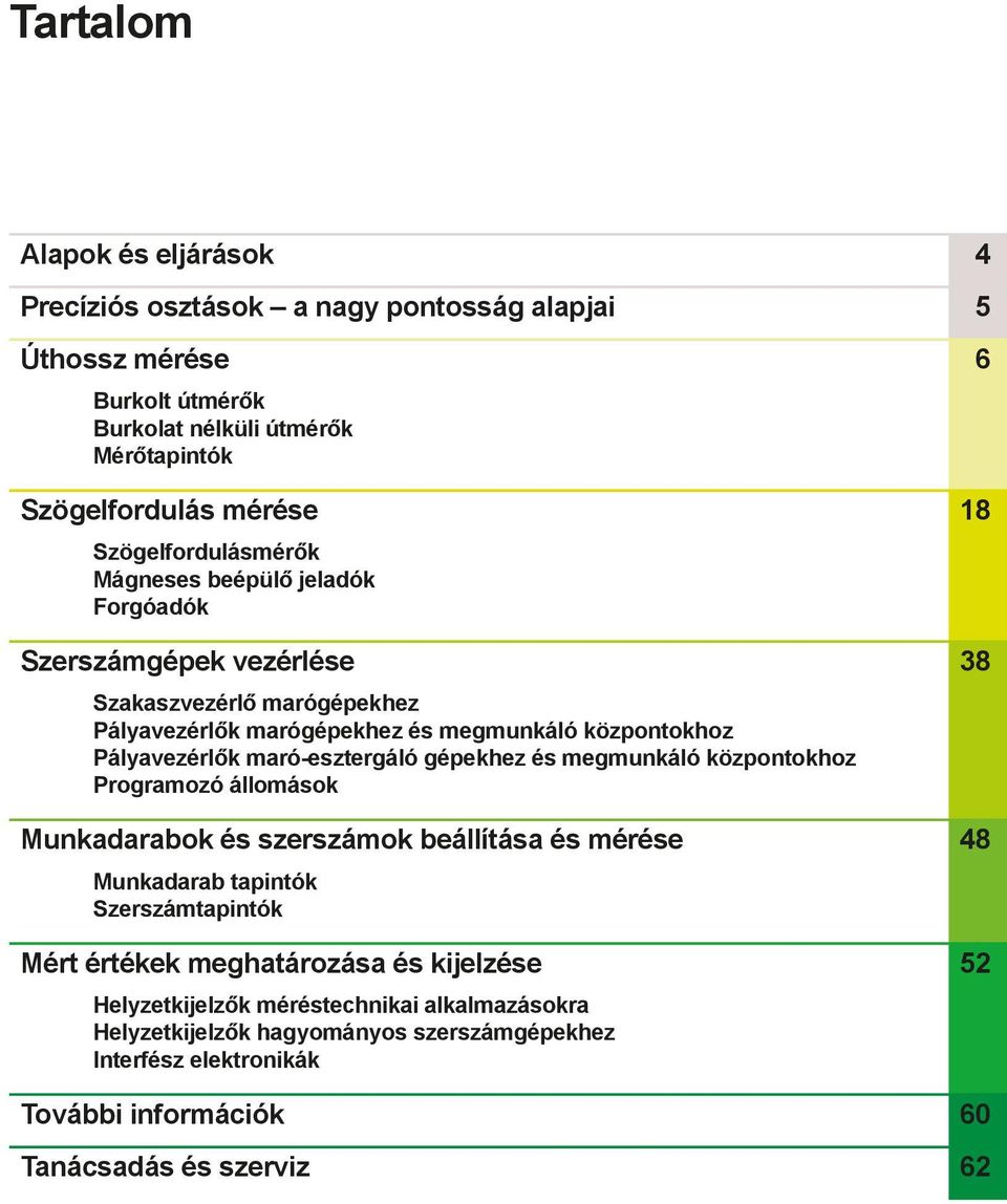 maró-esztergáló gépekhez és megmunkáló központokhoz Programozó állomások Munkadarabok és szerszámok beállítása és mérése 48 Munkadarab tapintók Szerszámtapintók Mért értékek