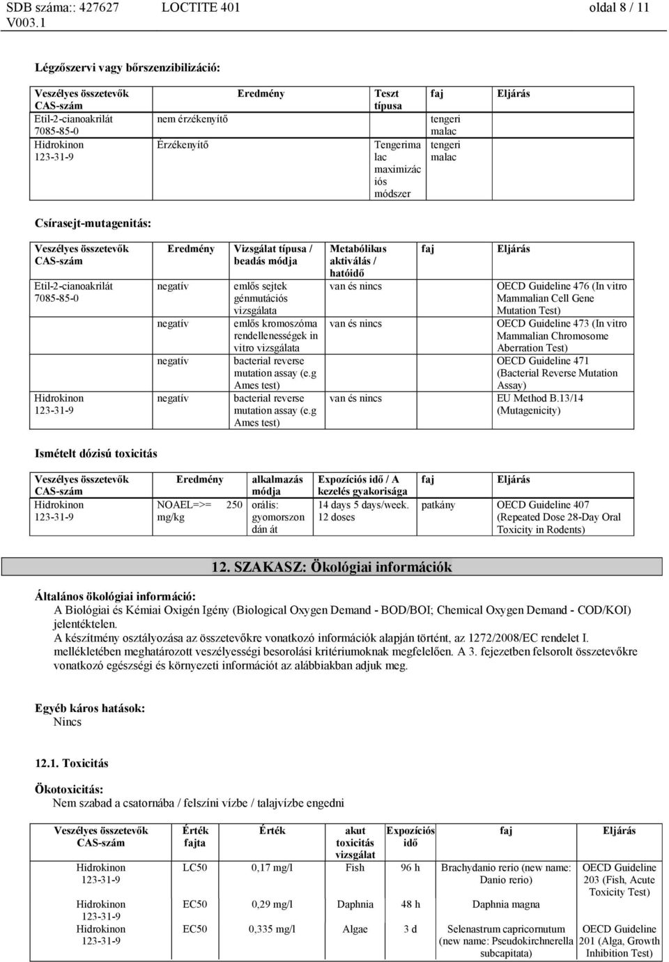 reverse mutation assay (e.g Ames test) bacterial reverse mutation assay (e.