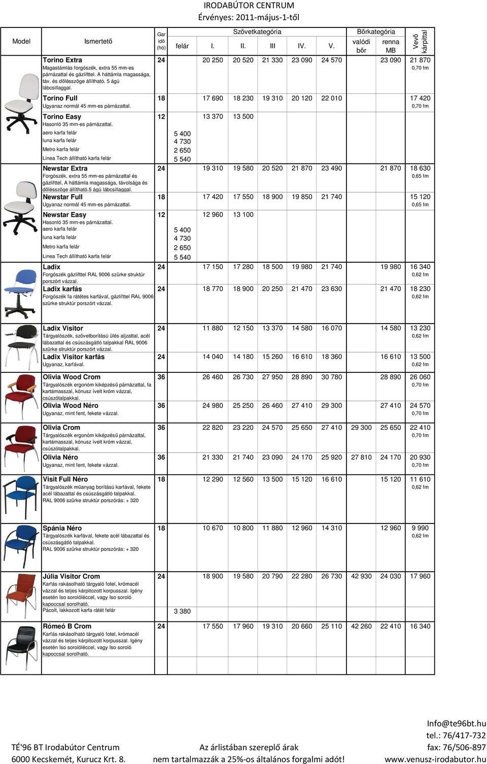 aero karfa felár 5 400 luna karfa felár 4 730 Metro karfa felár 2 650 Linea Tech állítható karfa felár 5 540 Newstar Extra 24 19 310 19 580 20 520 21 870 23 490 21 870 18 630 Forgószék, extra 55