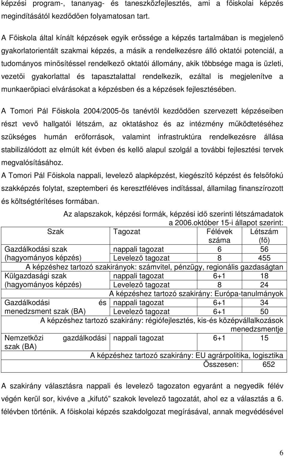 rendelkezı oktatói állomány, akik többsége maga is üzleti, vezetıi gyakorlattal és tapasztalattal rendelkezik, ezáltal is megjelenítve a munkaerıpiaci elvárásokat a képzésben és a képzések