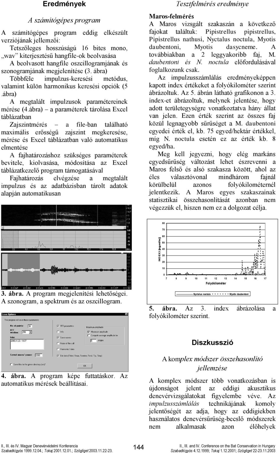 ábra) A megtalált impulzusok paramétereinek mérése (4.