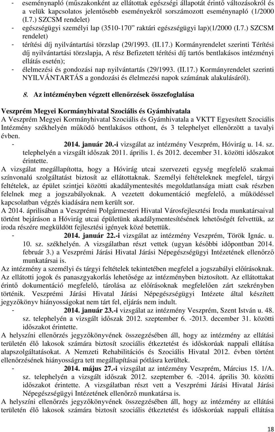 raktári egészségügyi lap)(1/2000 (I.7.) SZCSM rendelet) - térítési díj nyilvántartási törzslap (29/1993. (II.17.