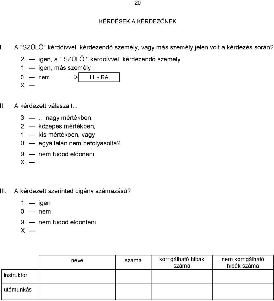 .. nagy mértékben, 2 közepes mértékben, 1 kis mértékben, vagy 0 egyáltalán nem befolyásolta? 9 nem tudod eldöneni III.