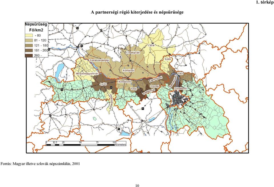 népsűrűsége Forrás: Magyar