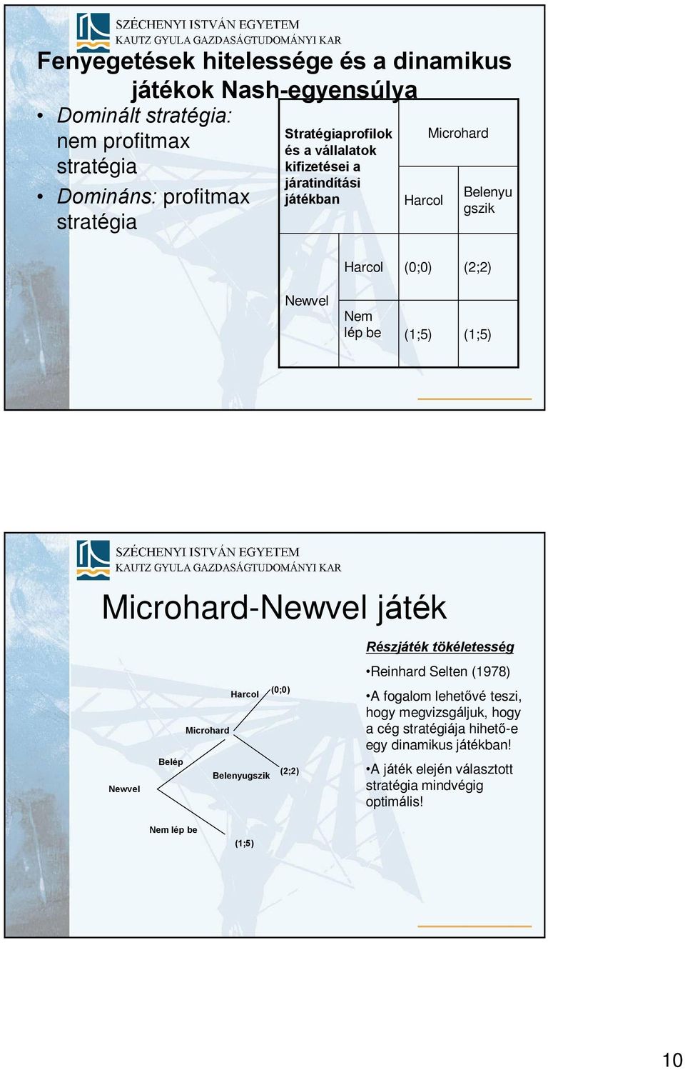 Mirohard-Newvel jáék Newvel Harol Mirohard Belé Belenyugszik (00) () Részjáék ökéleesség Reinhard Selen (978) A fogalom leheõvé