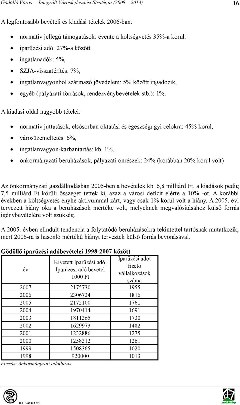 A kiadási oldal nagyobb tételei: normatív juttatások, elsősorban oktatási és egészségügyi célokra: 45% körül, városüzemeltetés: 6%, ingatlanvagyon-karbantartás: kb.