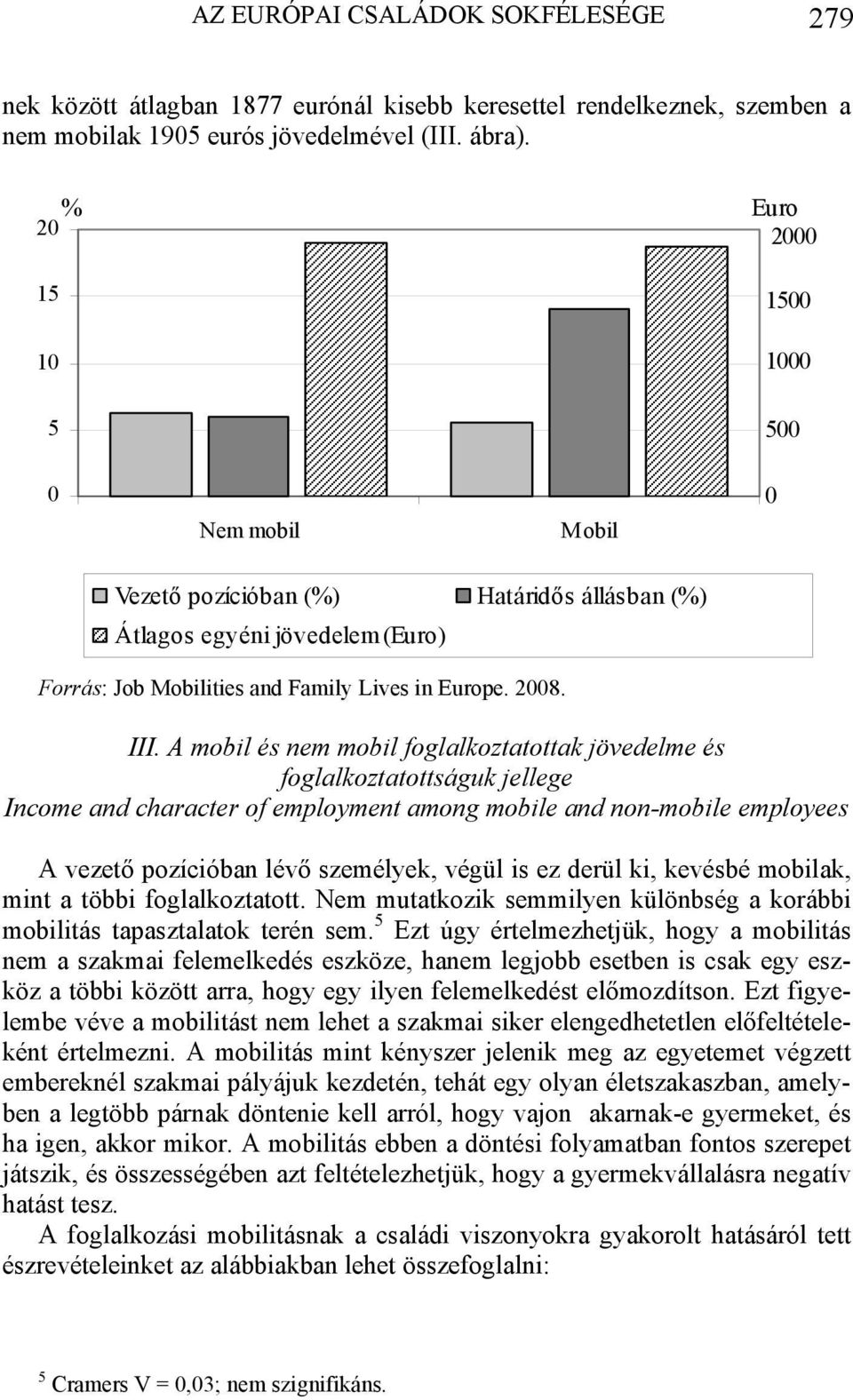 A mobil és nem mobil foglalkoztatottak jövedelme és foglalkoztatottságuk jellege Income and character of employment among mobile and non-mobile employees A vezető pozícióban lévő személyek, végül is
