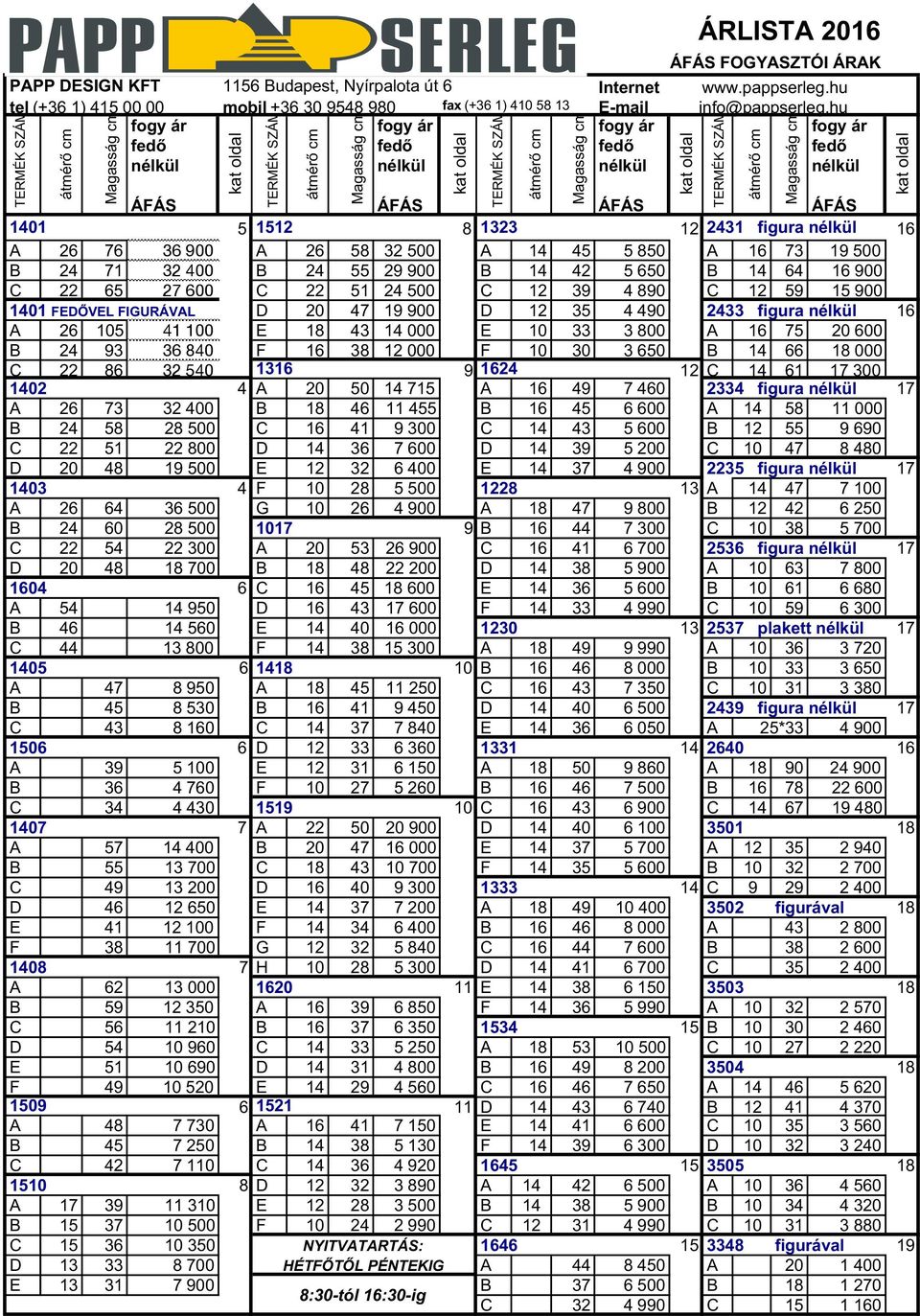 19 500 B 24 71 32 400 B 24 55 29 900 B 14 42 5 650 B 14 64 16 900 C 22 65 27 600 C 22 51 24 500 C 12 39 4 890 C 12 59 15 900 1401 FEDŐVEL FIGURÁVAL D 20 47 19 900 D 12 35 4 490 2433 figura nélkül 16