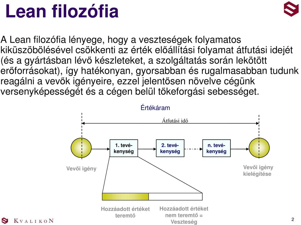 reagálni a vevők igényeire, ezzel jelentősen növelve cégünk versenyképességét és a cégen belül tőkeforgási sebességet.