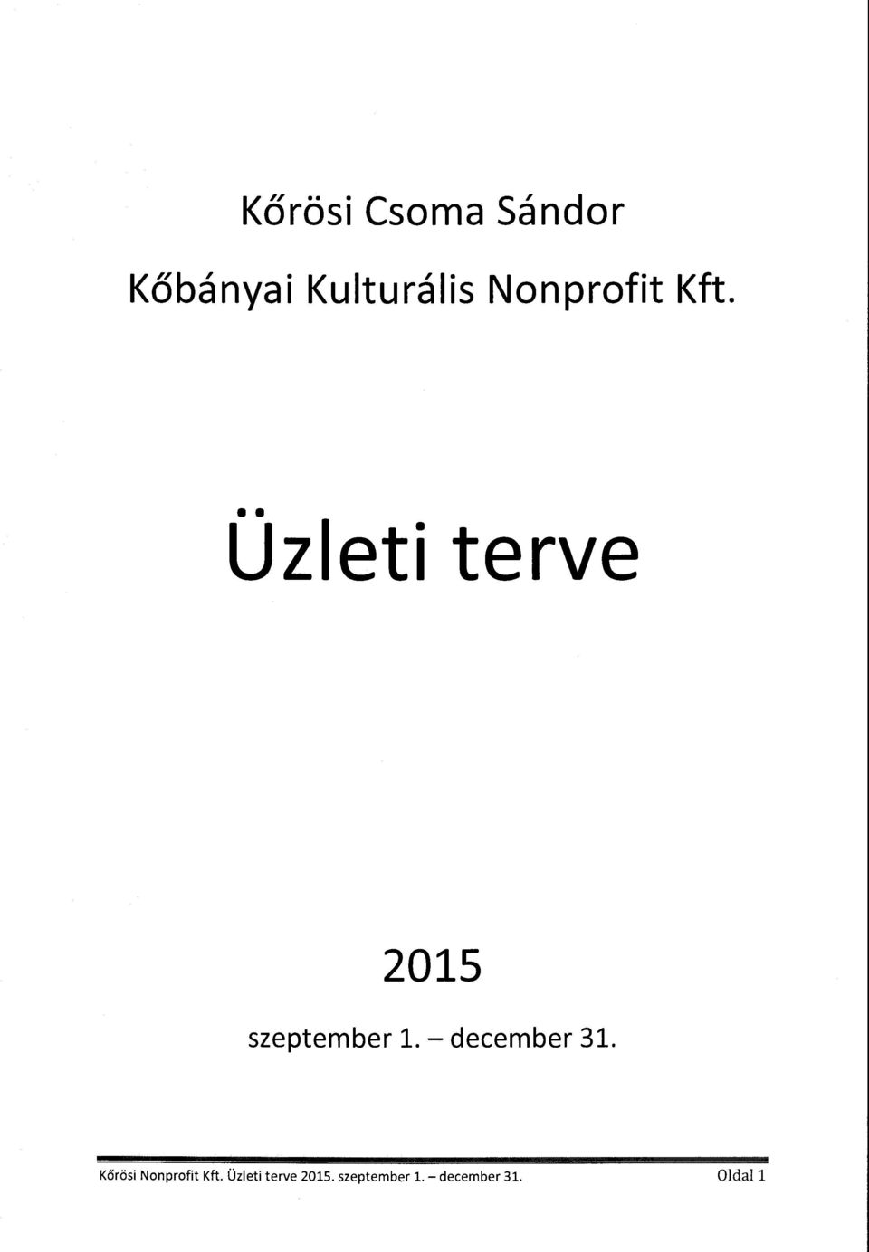 Uzleti terve 2015 szeptember 1.