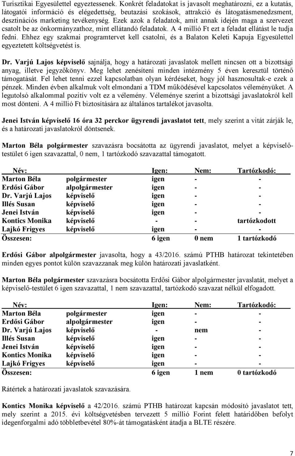 Ezek azok a feladatok, amit annak idején maga a szervezet csatolt be az önkormányzathoz, mint ellátandó feladatok. A 4 millió Ft ezt a feladat ellátást le tudja fedni.