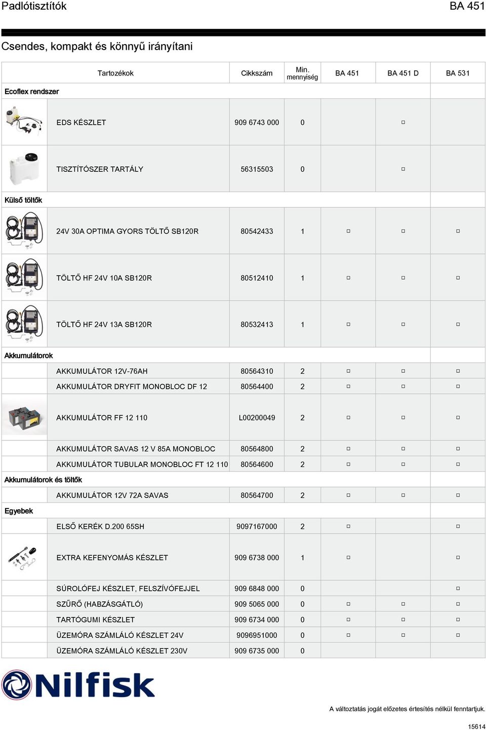 2 AKKUMULÁTOR TUBULAR MONOBLOC FT 12 110 80564600 2 Akkumulátorok és töltők AKKUMULÁTOR 12V 72A SAVAS 80564700 2 Egyebek ELSŐ KERÉK D.