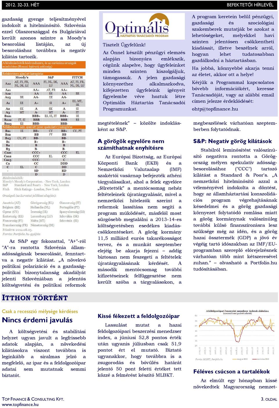 Az Önnel készült pénzügyi elemzés alapján bizonyára emlékszik, cégünk alapelve, hogy ügyfeleinket minden szinten kiszolgáljuk, támogassuk.