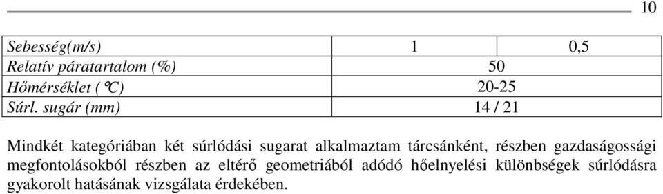 tárcsánként, részben gazdaságossági megfontolásokból részben az eltérő