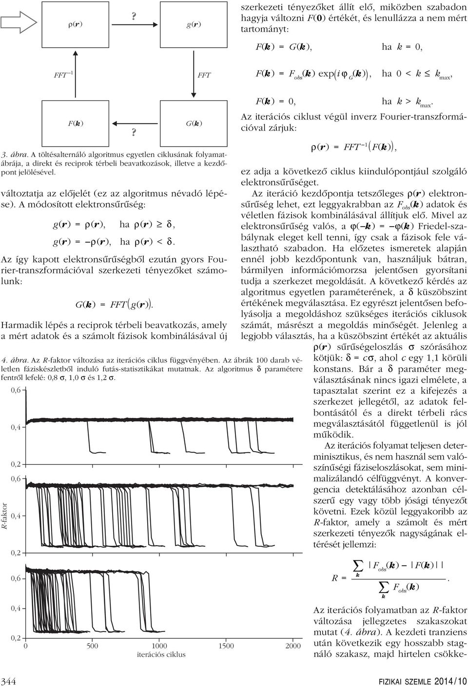 változtatja az elôjelét (ez az algoritmus névadó lépése). A módosított elektronsûrûség:? 4. ábra. Az R-faktor változása az iterációs ciklus függvényében.