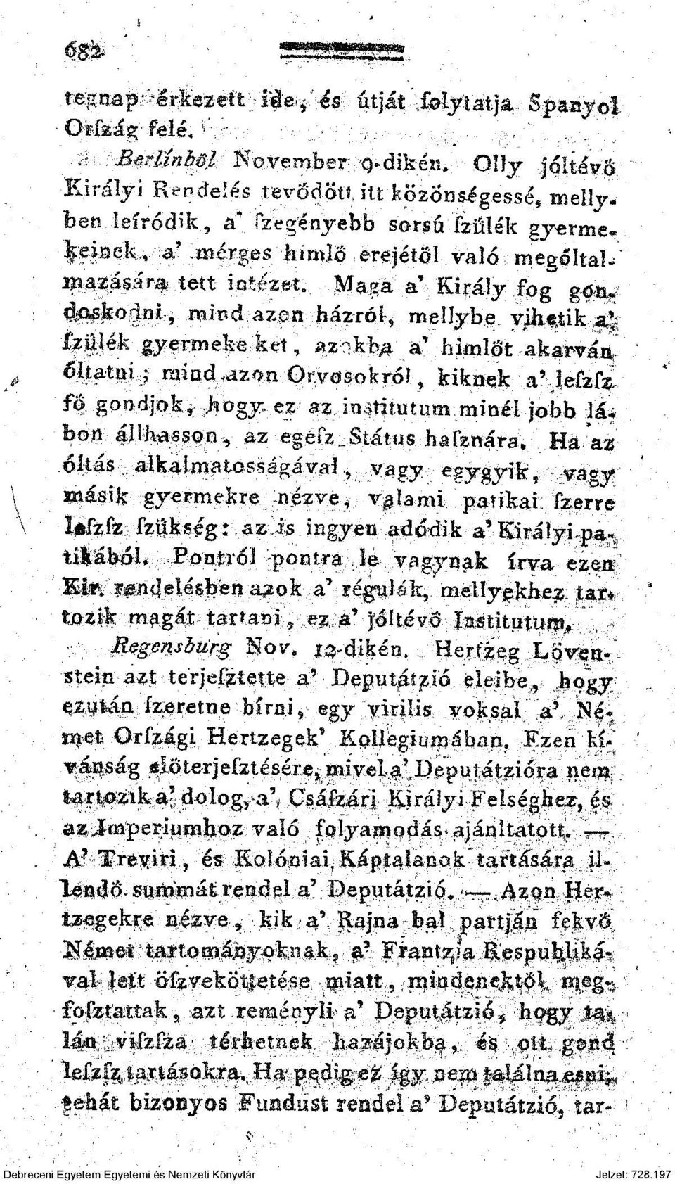 azon házról, mellybe vihetik a*- fzulék gyermekeket, az~.