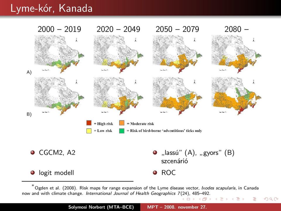 Risk maps for range expansion of the Lyme disease vector, Ixodes scapularis,