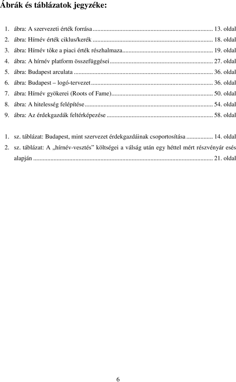 ábra: Budapest logó-tervezet... 36. oldal 7. ábra: Hírnév gyökerei (Roots of Fame)... 50. oldal 8. ábra: A hitelesség felépítése... 54. oldal 9.