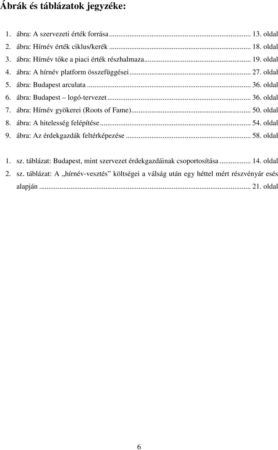 ábra: Budapest logó-tervezet... 36. oldal 7. ábra: Hírnév gyökerei (Roots of Fame)... 50. oldal 8. ábra: A hitelesség felépítése... 54. oldal 9.