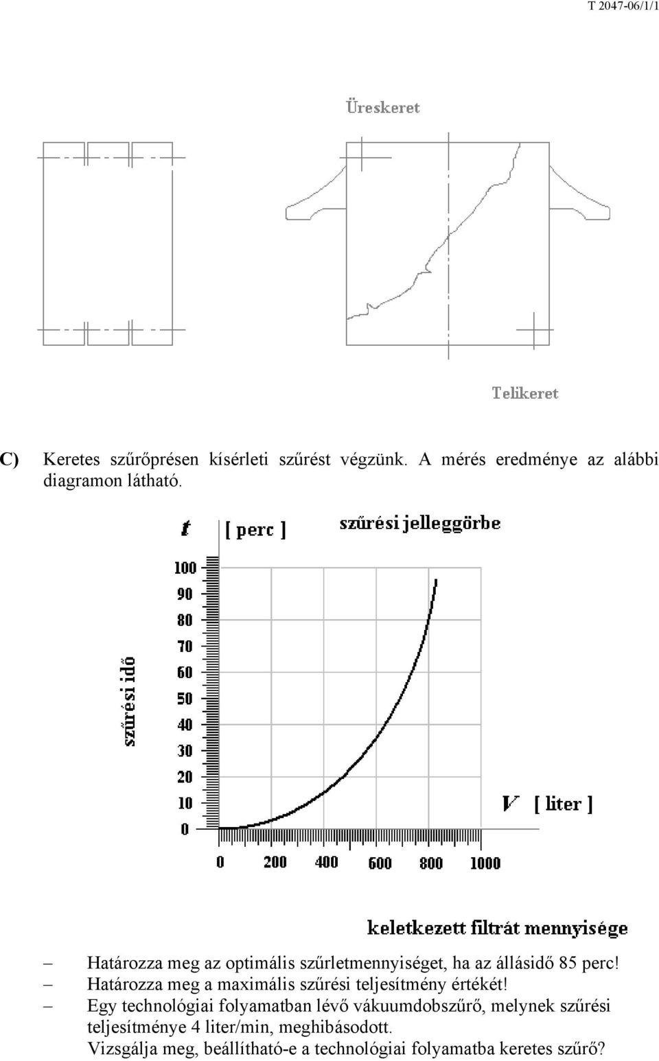 Határozza meg a maximális szűrési teljesítmény értékét!