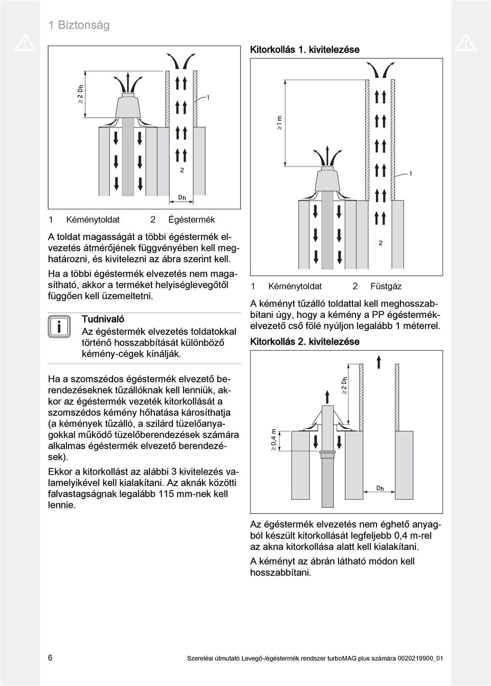 Tudnivaló Az égéstermék elvezetés toldatokkal történő hosszabbítását különböző kémény-cégek kínálják.