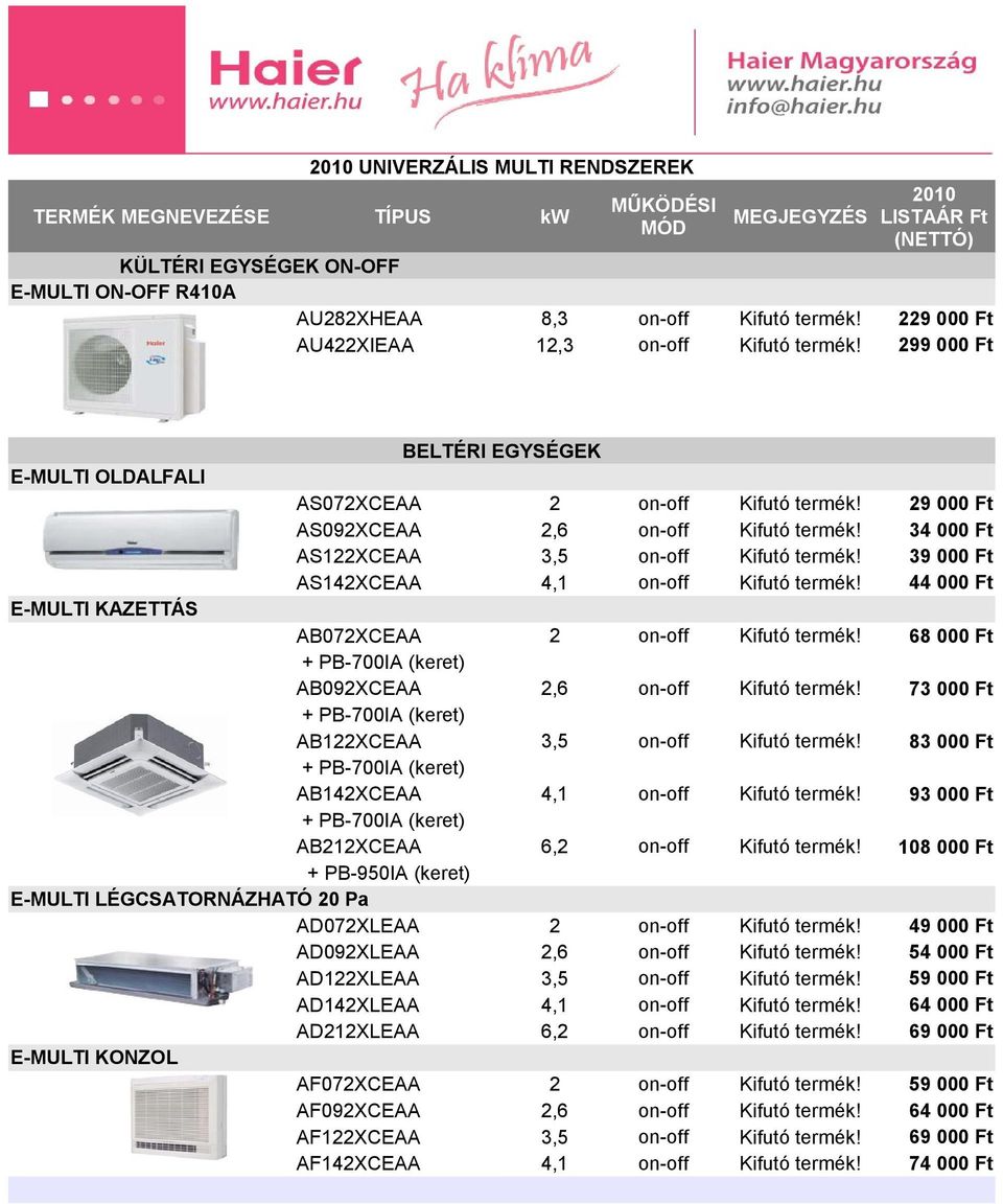 E-MULTI KAZETTÁS AB072XCEAA 2 on-off Kifutó termék! AB092XCEAA 2,6 on-off Kifutó termék! AB122XCEAA 3,5 on-off Kifutó termék! AB142XCEAA 4,1 on-off Kifutó termék! AB212XCEAA 6,2 on-off Kifutó termék!