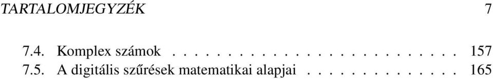5. A digitális szűrések
