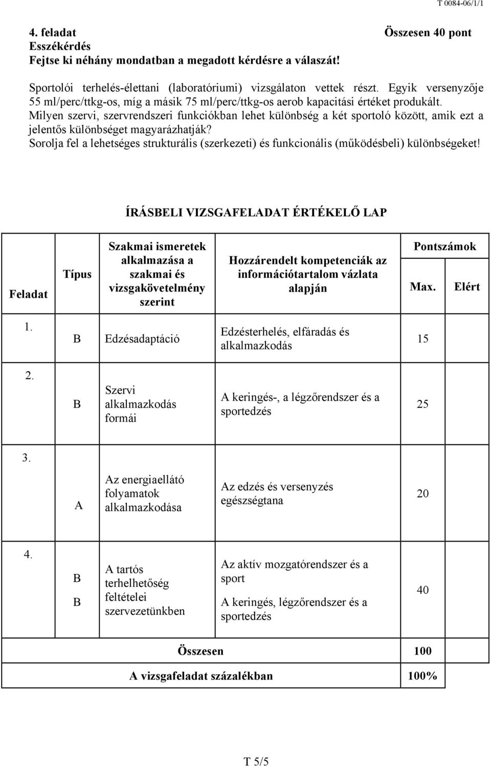 Milyen szervi, szervrendszeri funkciókban lehet különbség a két sportoló között, amik ezt a jelentős különbséget magyarázhatják?