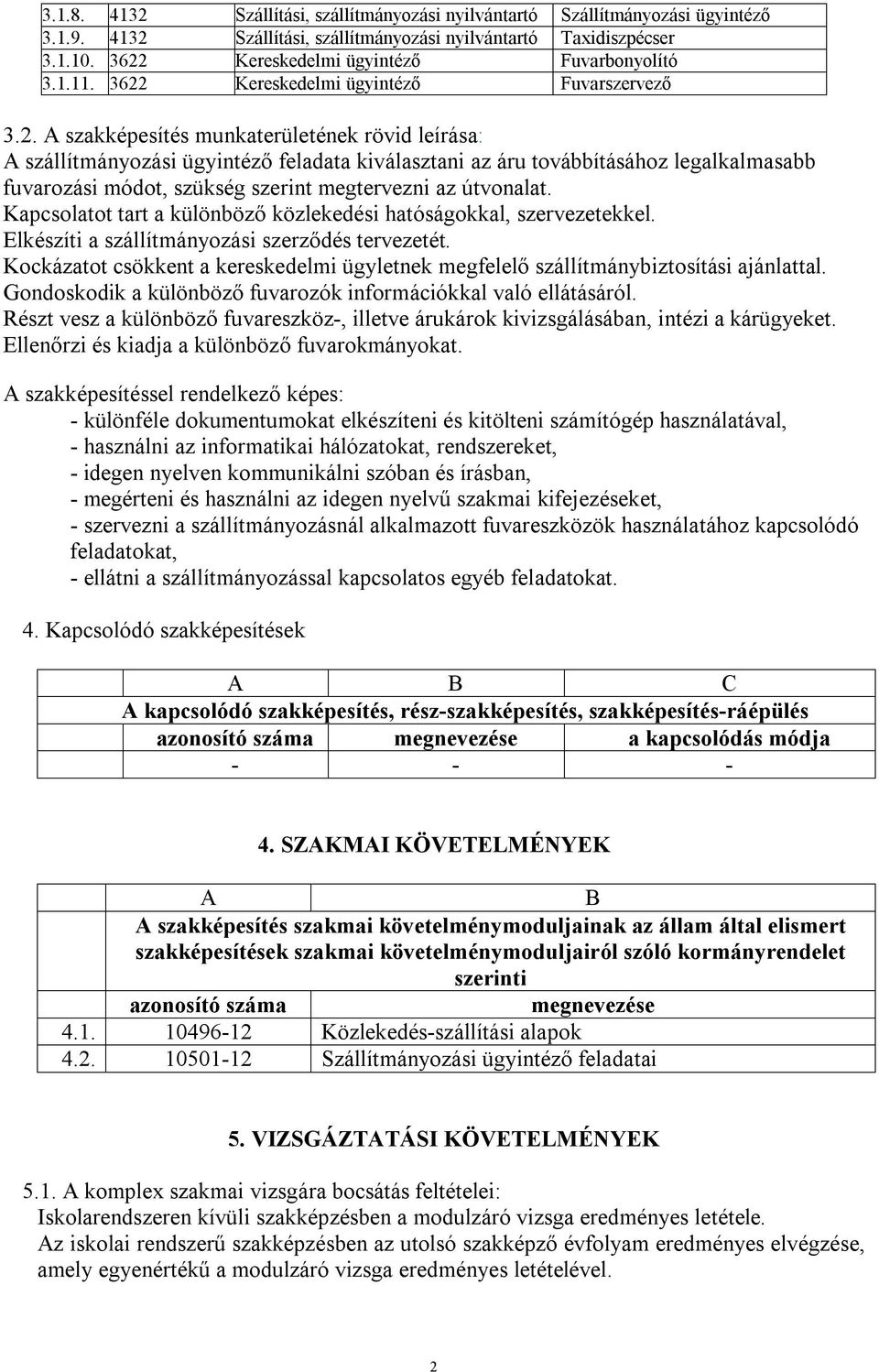 Kapcsolatot tart a különböző közlekedési hatóságokkal, szervezetekkel. Elkészíti a szállítmányozási szerződés tervezetét.