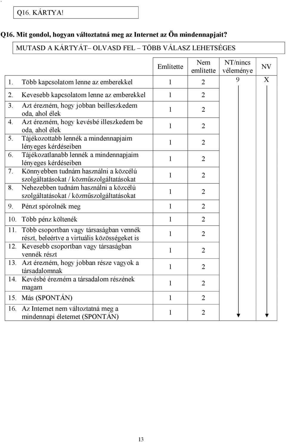 Tájékozottabb lennék a mindennapjaim lényeges kérdéseiben 6. Tájékozatlanabb lennék a mindennapjaim lényeges kérdéseiben 7.