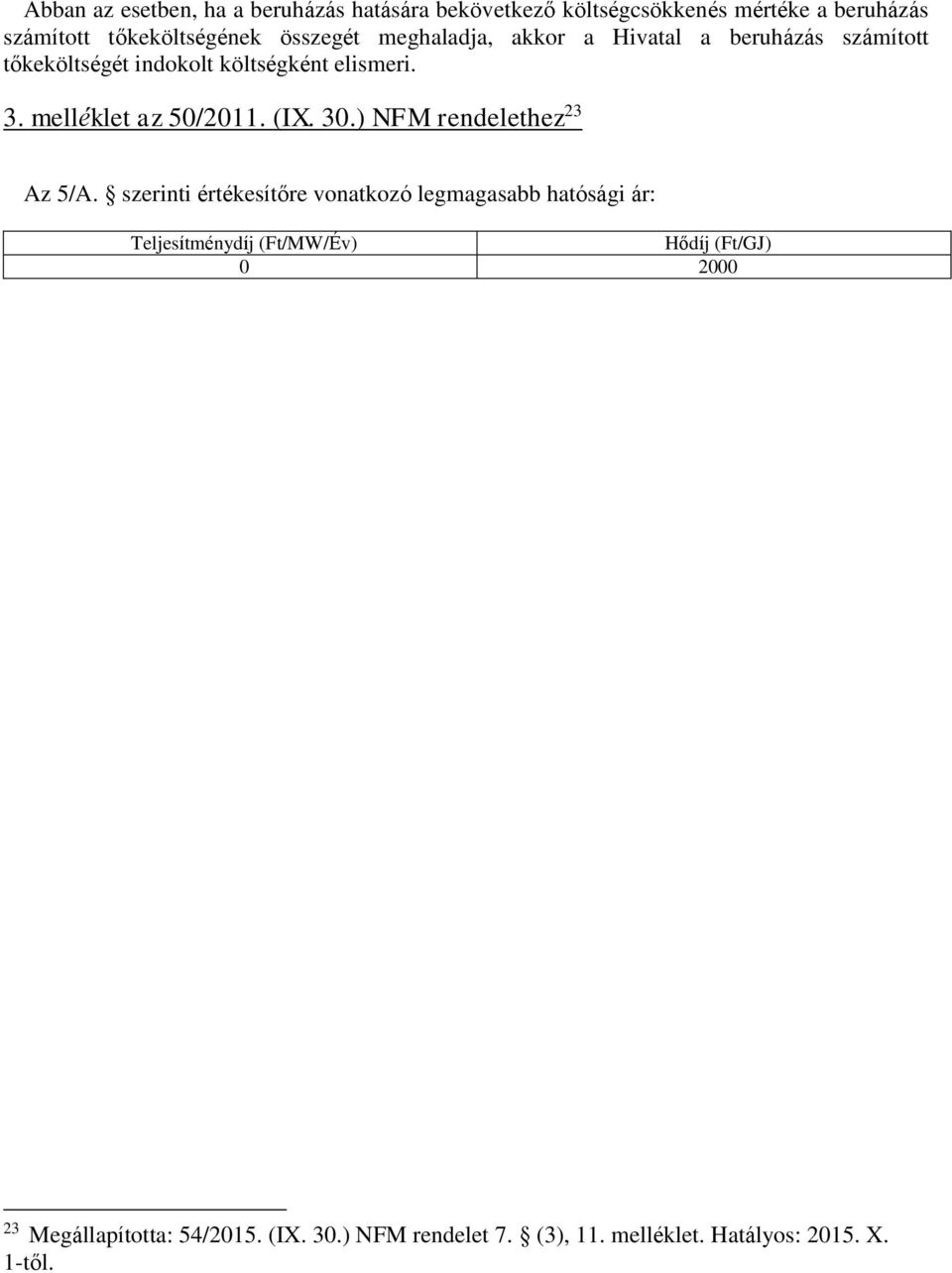 melléklet az 50/2011. (IX. 30.) NFM rendelethez 23 Az 5/A.