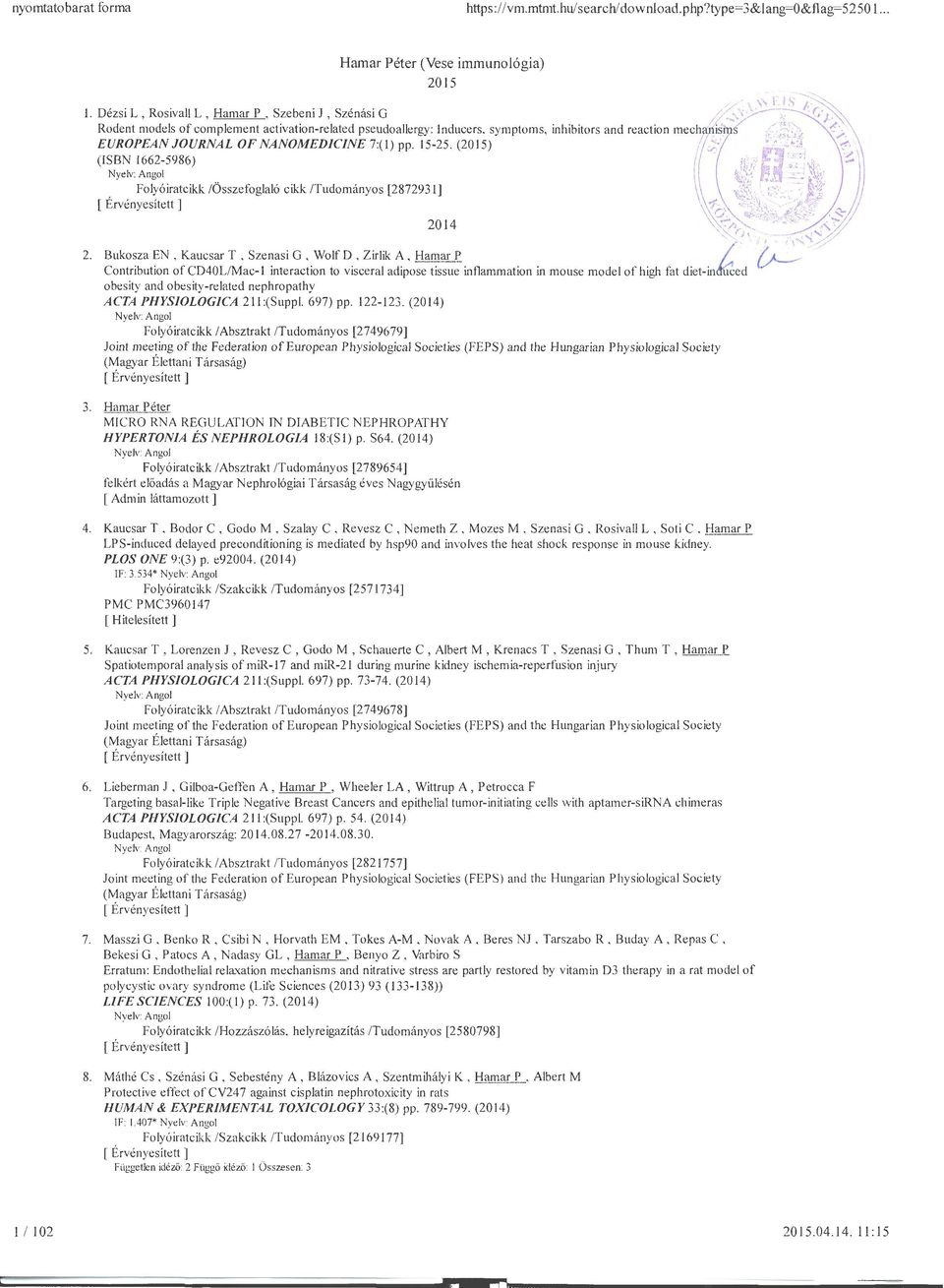 ::: ~~ 1 (ISBN 1662-5986) 1 11. :.,.~:v 1 J Nye Iv Angol I \; 1, "' - _.j,\.;, Foly6iratcikk /Osszefogla16 cikk /Tudomanyos (2872931] I, :;;., : {l [ Ervenyesitett] 2014 \~ 0 s~_:)0", ;1 :: ". ~ \\.