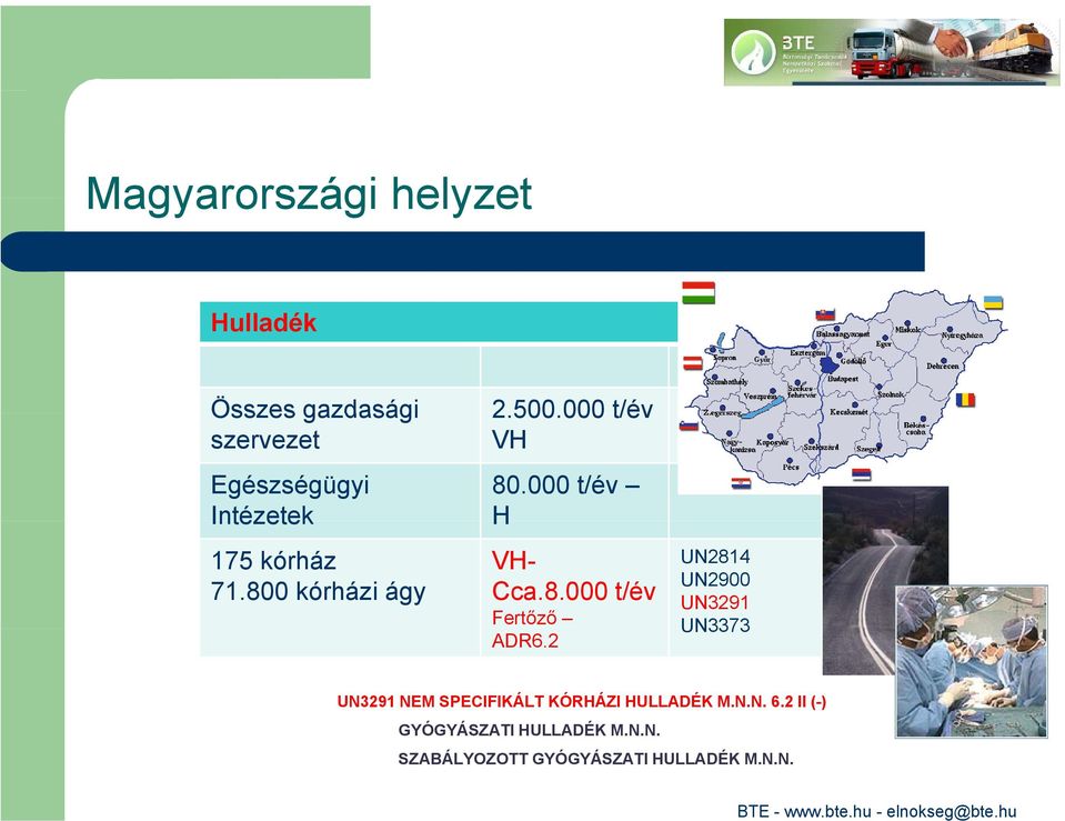 2 UN2814 UN2900 UN3291 UN3373 UN3291 NEM SPECIFIKÁLT KÓRHÁZI HULLADÉK M.N.N. 6.