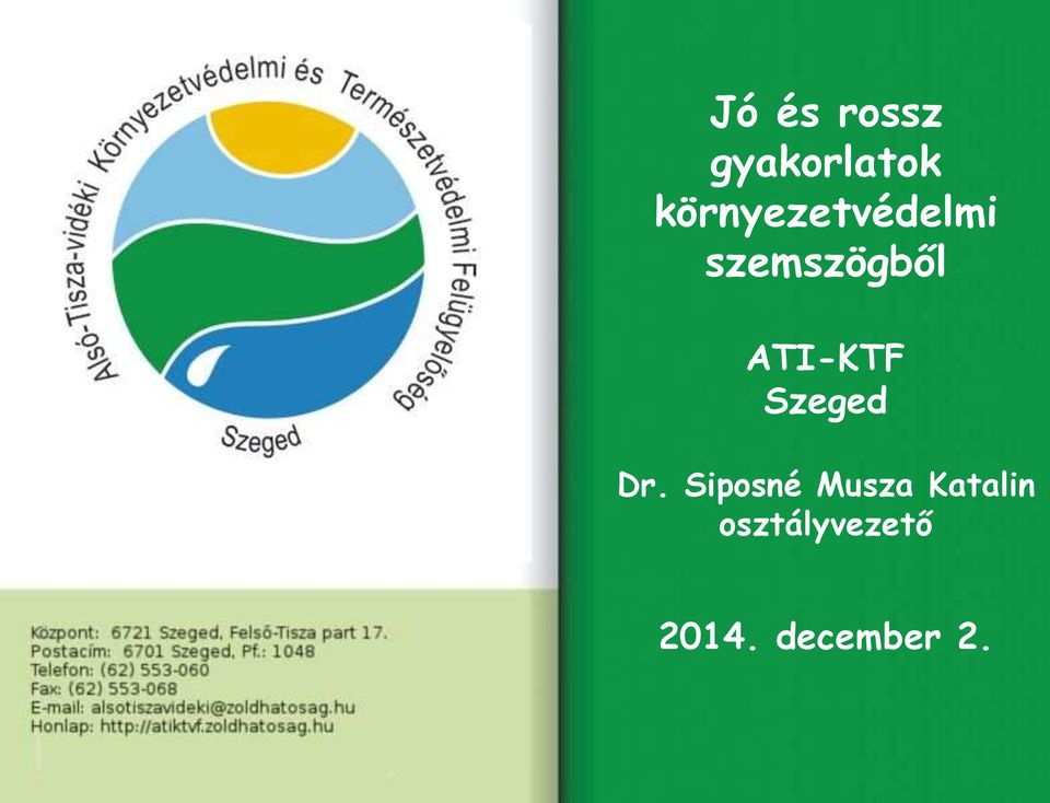 ATI-KTF Szeged Dr.