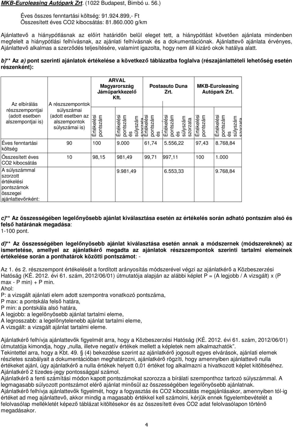 Ajánlattevő ajánlata érvényes, Ajánlattevő alkalmas a szerződ teljesítére, valamint igazolta, hogy nem áll kizáró okok hatálya alatt.