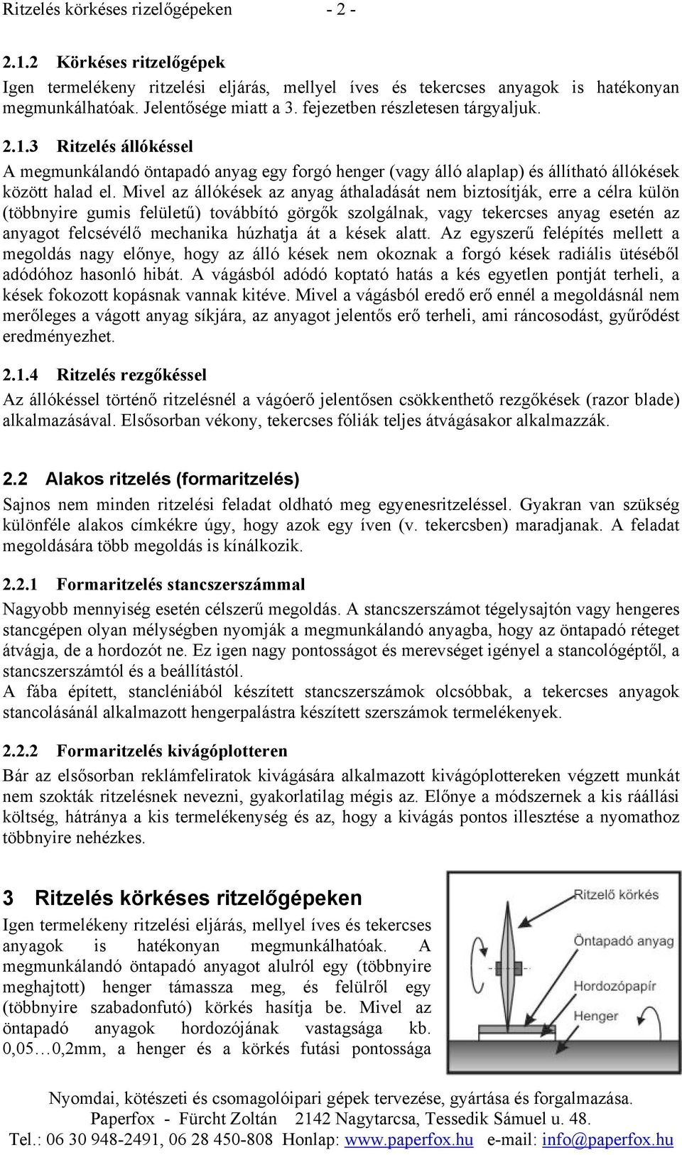 Ritzelés körkéses ritzelőgépeken - PDF Free Download