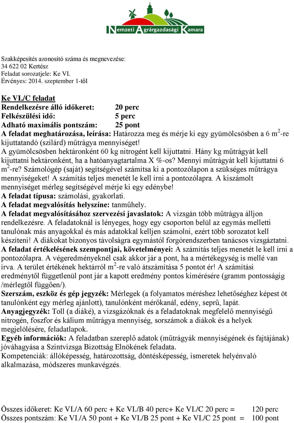 kijuttatandó (szilárd) műtrágya mennyiséget! A gyümölcsösben hektáronként 60 kg nitrogént kell kijuttatni. Hány kg műtrágyát kell kijuttatni hektáronként, ha a hatóanyagtartalma X %-os?