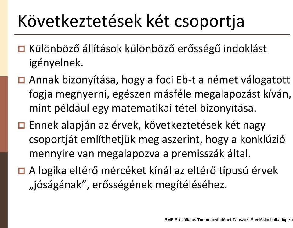 egy matematikai tétel bizonyítása.