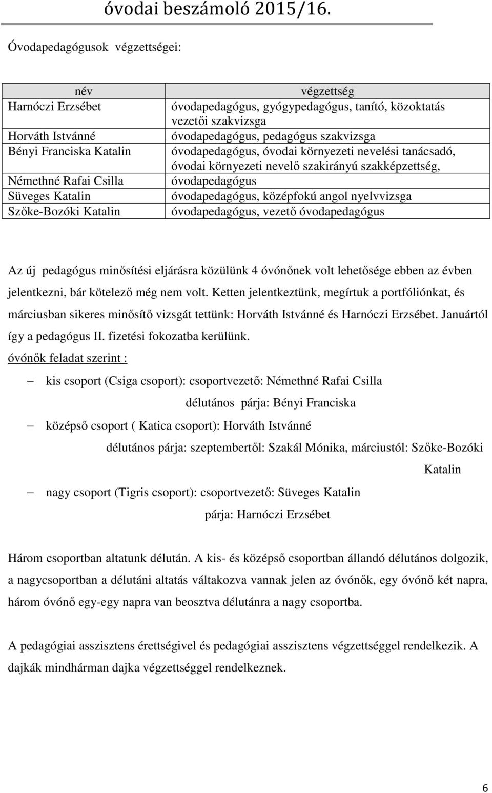 szakvizsga óvodapedagógus, pedagógus szakvizsga óvodapedagógus, óvodai környezeti nevelési tanácsadó, óvodai környezeti nevelő szakirányú szakképzettség, óvodapedagógus óvodapedagógus, középfokú