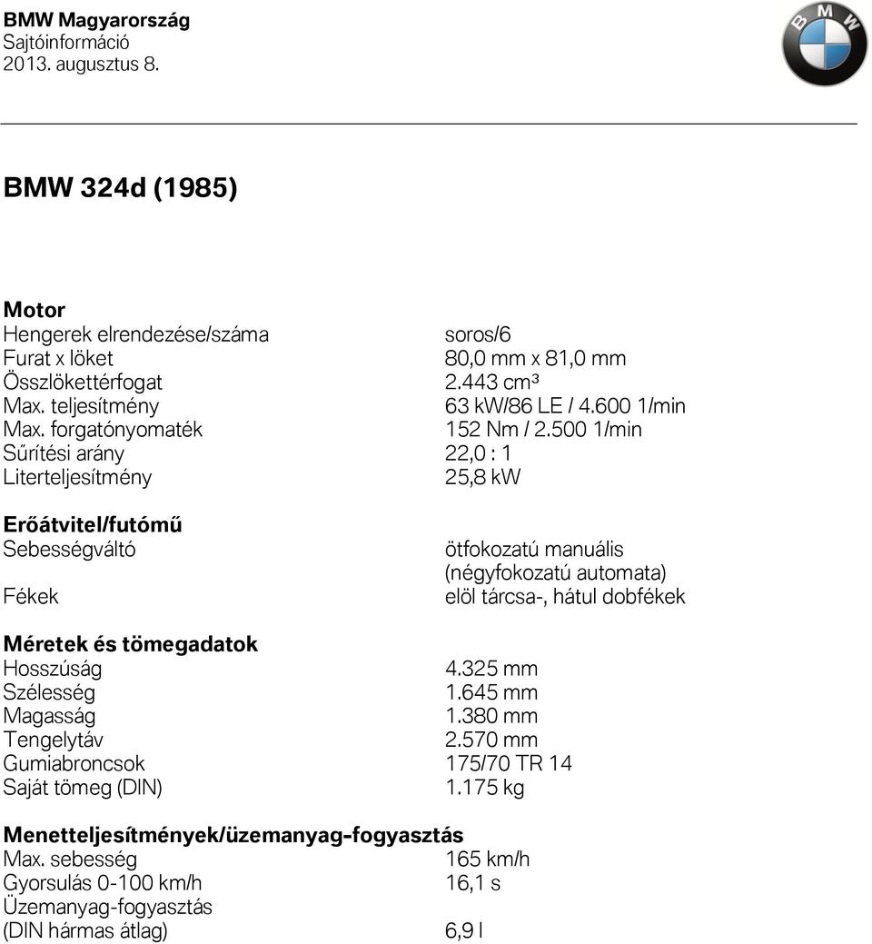 500 1/min Sűrítési arány 22,0 : 1 Literteljesítmény 25,8 kw Erőátvitel/futómű Sebességváltó Fékek ötfokozatú manuális (négyfokozatú automata) elöl tárcsa-, hátul