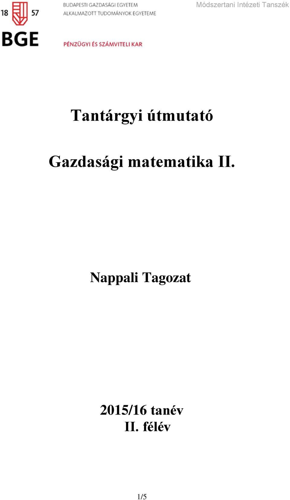 matematika II.