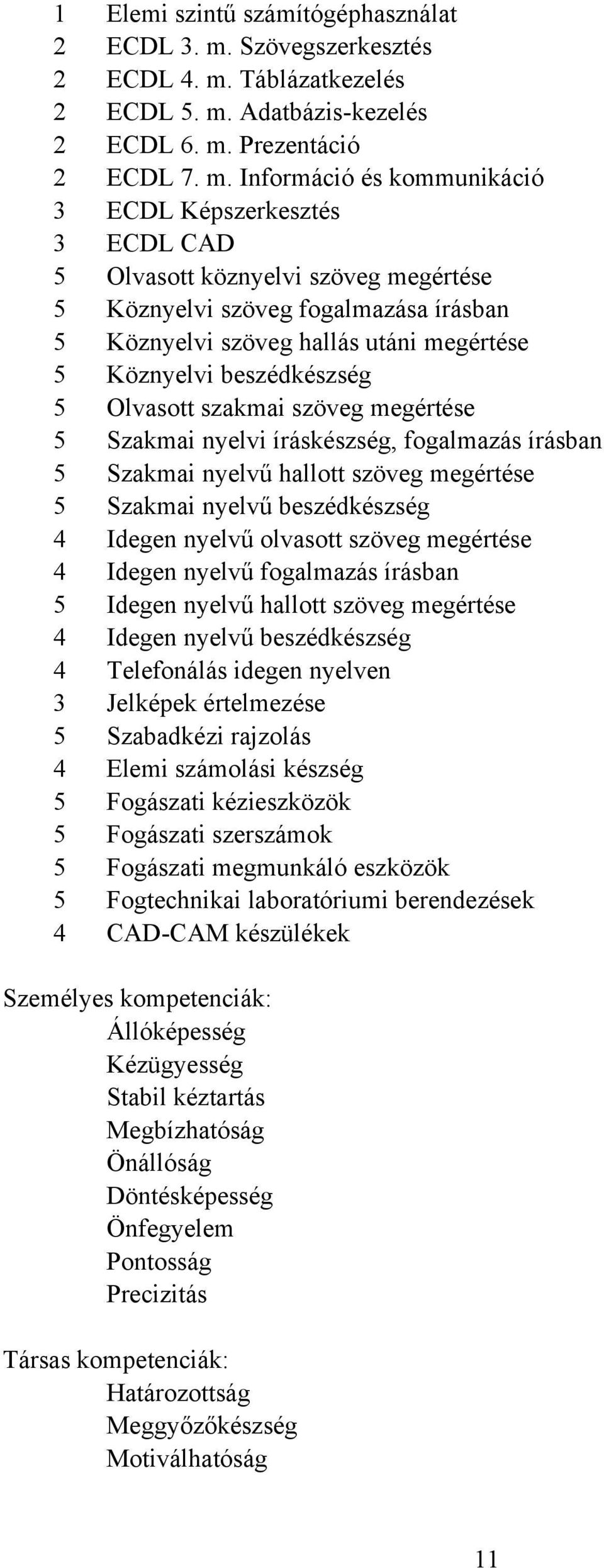 Táblázatkezelés 2 ECDL 5. m.