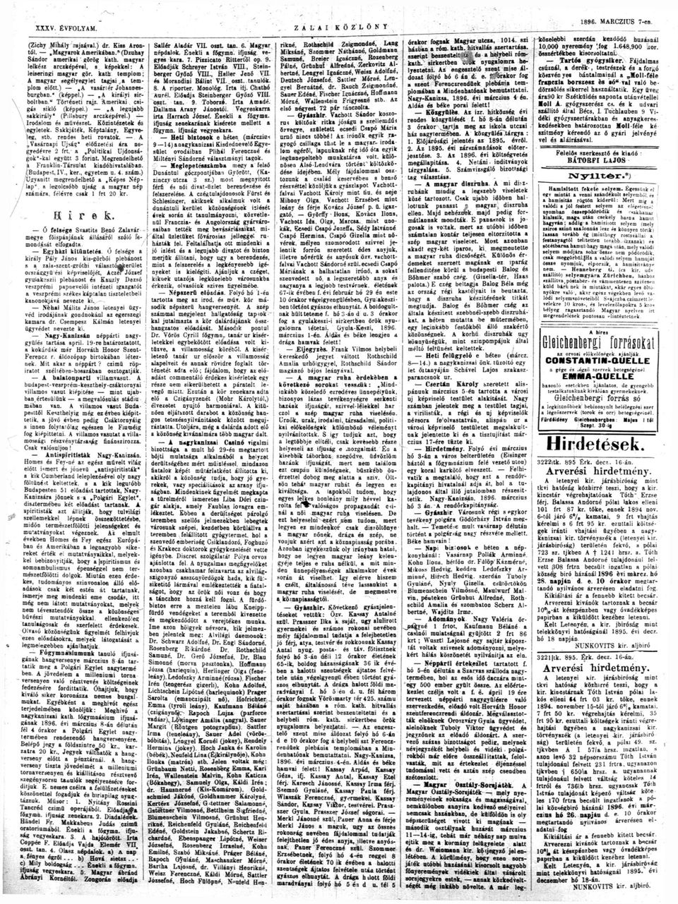 segélyegylet tgji temés Mrndini Bálint V szt tnulók plm e l ő t t ), A vásártér Jhnnes8 A riprter Mnlóg r t ifj C h t h ó burgbn" (képpel) A királyi sírasrél Elődj 8teinberger G y ő z ő V bltbn"