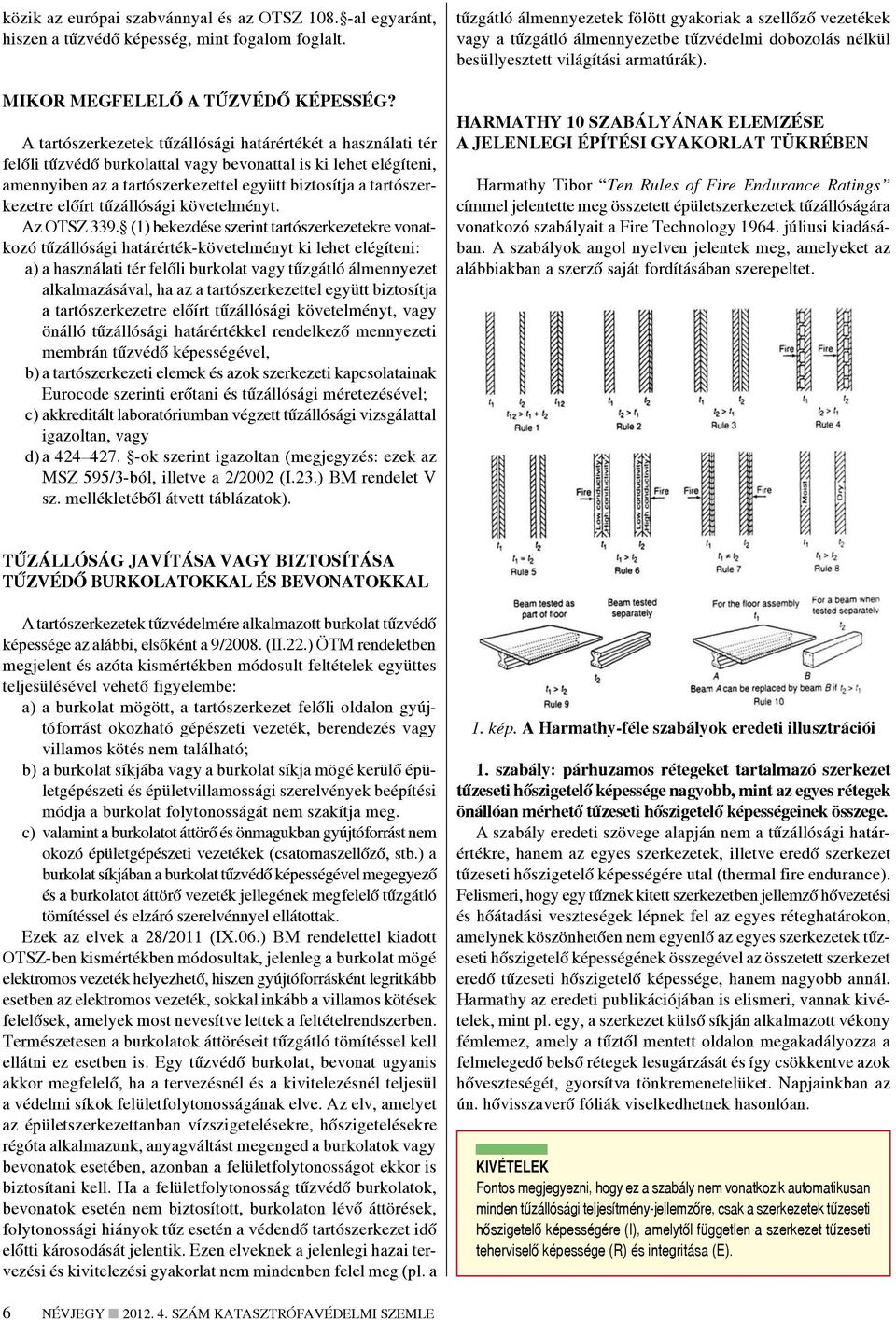 előírt tűzállósági követelményt. Az OTSZ 339.