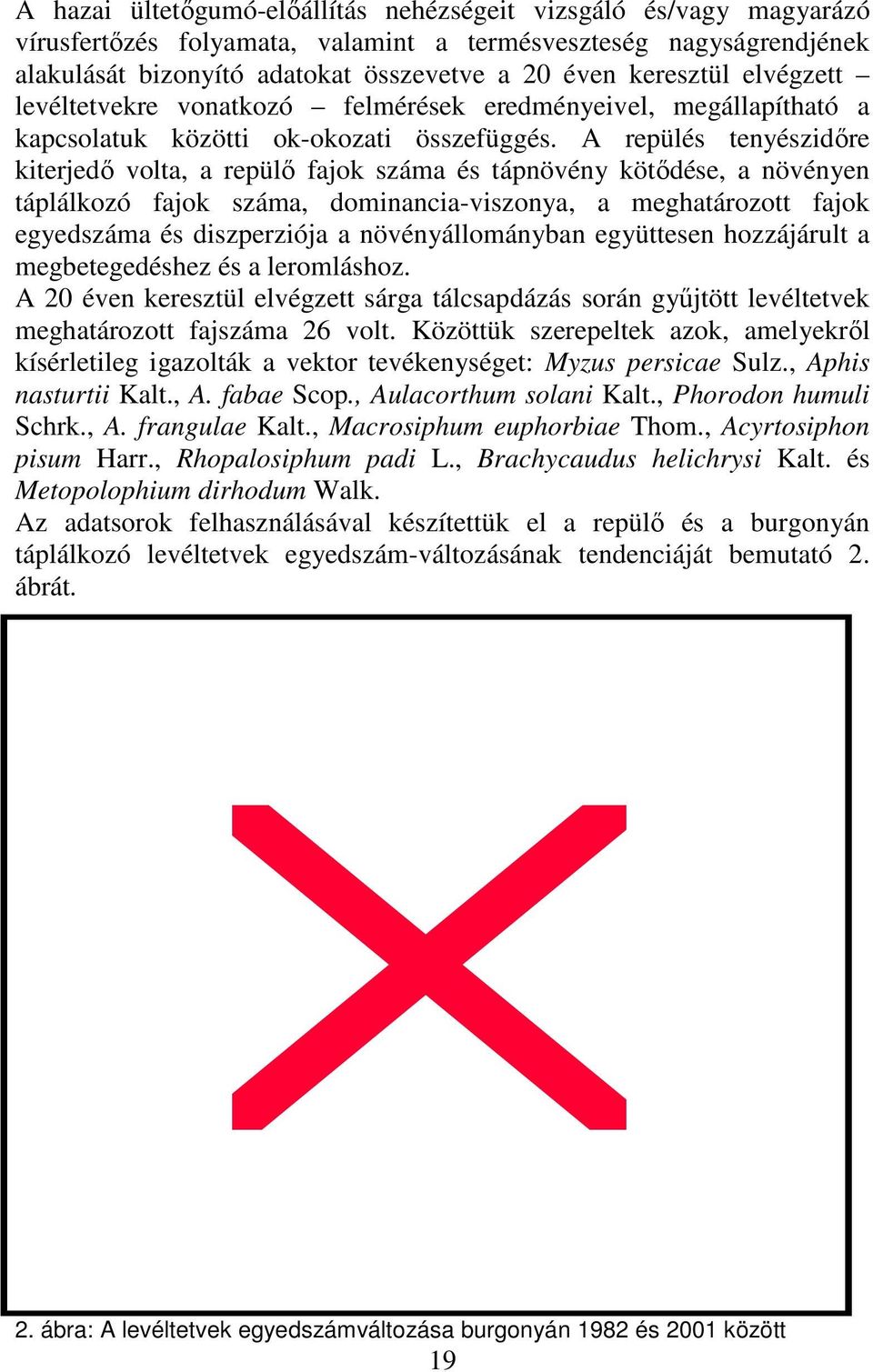 A repülés tenyészidıre kiterjedı volta, a repülı fajok száma és tápnövény kötıdése, a növényen táplálkozó fajok száma, dominancia-viszonya, a meghatározott fajok egyedszáma és diszperziója a