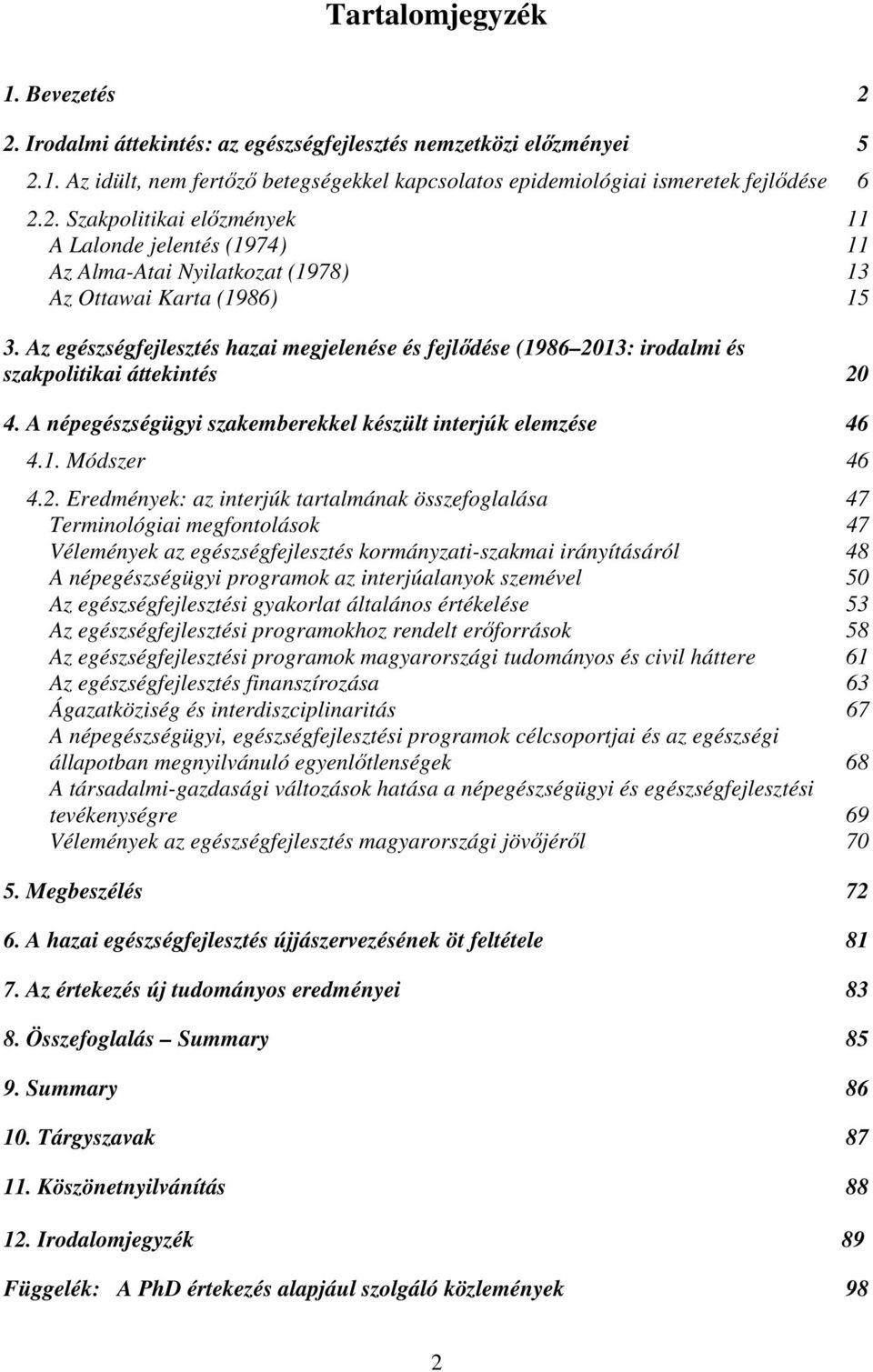 13: irodalmi és szakpolitikai áttekintés 20