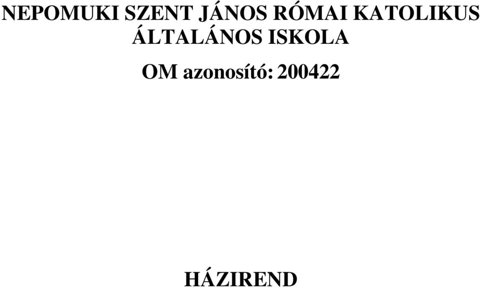 ÁLTALÁNOS ISKOLA OM